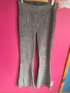 Y2K Vintage aerie🕊️ Ribbed Knit Pants - Gray🩶